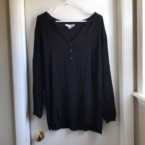 Black Rayon Tunic Shirt